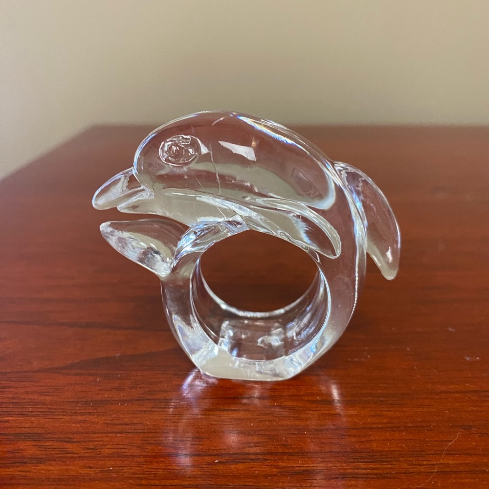 Dolphin acrylic napkin ring set of 8